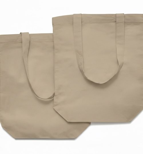 140gsm cotton tote bag with bottom beige color - cotton tote factory