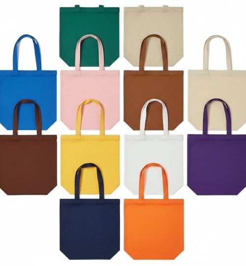 140gsm cotton tote bag with bottom mix colors - cotton tote factory
