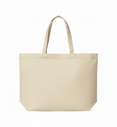 200 gsm cotton tote bag with bottom in natural color - COTTON TOTE FACTORY