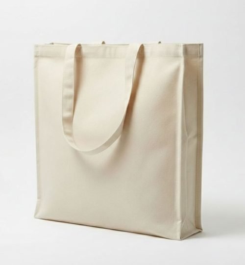 240gsm 3 side canvas tote bag gazette off natural color - cotton tote factory