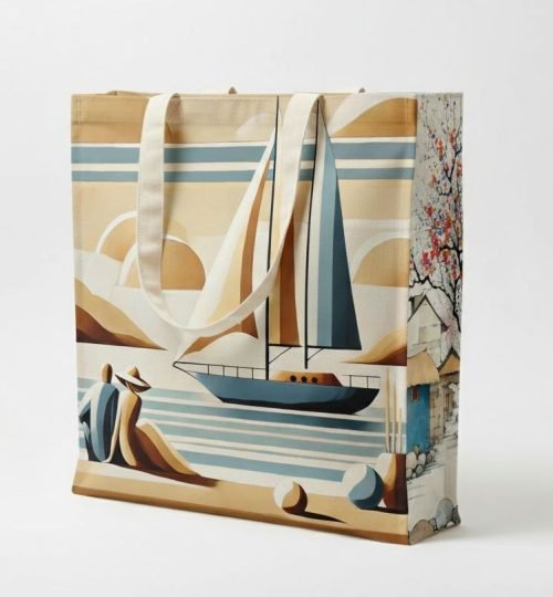 240gsm 3 side gazette digital printed 4 - cotton tote factory