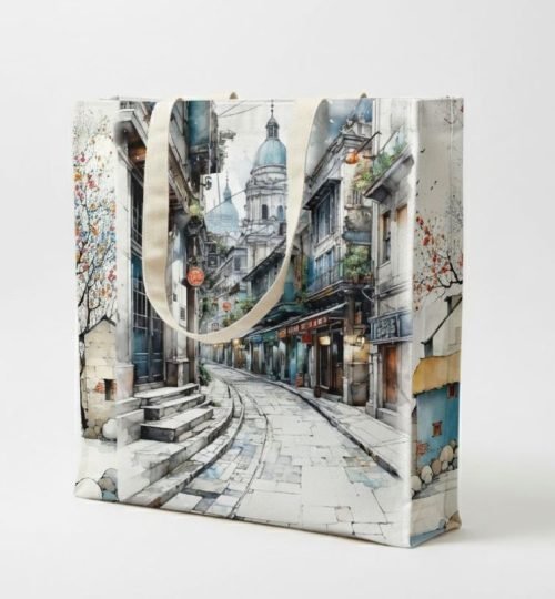 240gsm 3 side gazette digital printed 5- cotton tote factory