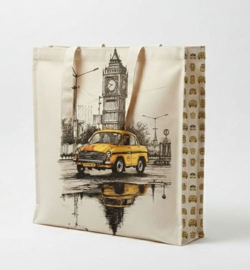240gsm 3 side gazette digital printed canvas cotton bag 1 - cotton tote factory