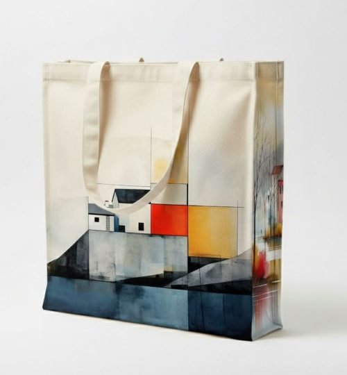 240gsm 3 side gazette digital printed canvas cotton bag 2- cotton tote factory