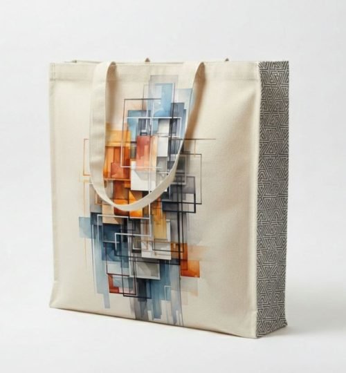 240gsm 3 side gazette digital printed canvas tote bag 2 - cotton tote factory