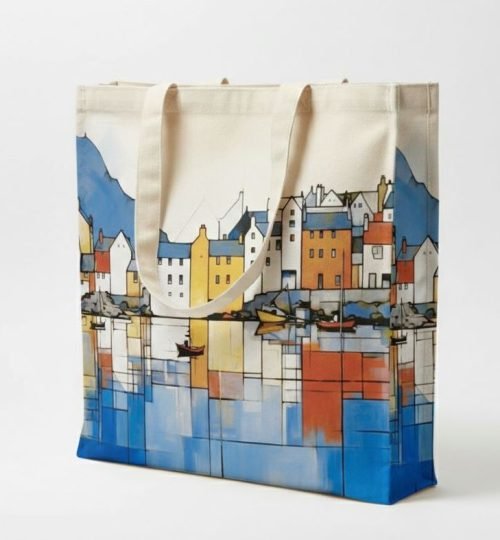 240gsm 3 side gazette digital printed - cotton tote factory