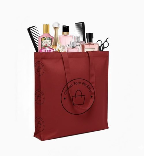 240gsm 3 side red canvas tote bag gazette for mix item carry - cotton tote factory