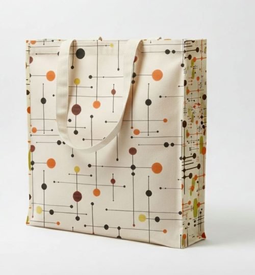 240gsm canvas tote bag with 3 side gazette with screen printing - cotton tote factory