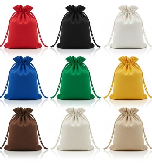 DRAWSTRING BAG IN MIX COLOR - COTTON TOTE FACTORY