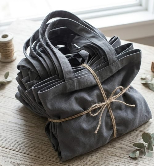 GRAY PLAIN COTTON TOTE BAG COLLECTION - COTTON TOTE FACTORY