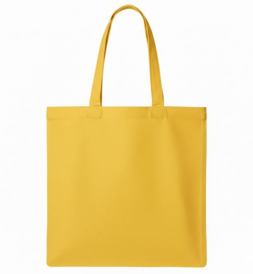 PURE YELLOW PLAIN COTTON TOTE BAG - COTTON TOTE FACTORY