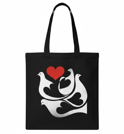 Plain black cotton tote bag with screen printing - Cotton Tote Factory