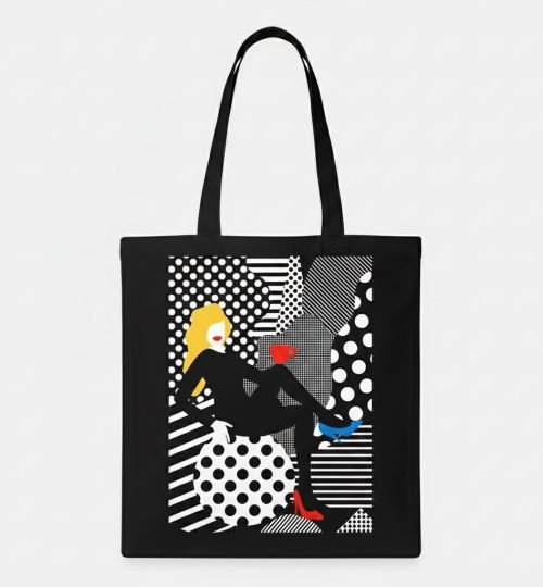 Plain black cotton tote bags with screen printing - Cotton Tote Factory