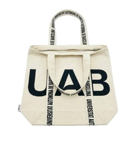 UAB printed bag with zip on mouth on bag- Cotton Tote Factory