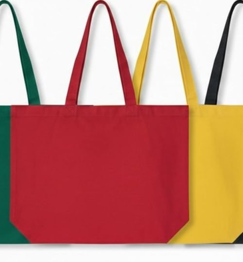 canvas cotton tote bag bottom gazette mix colors banner - cotton tote factory