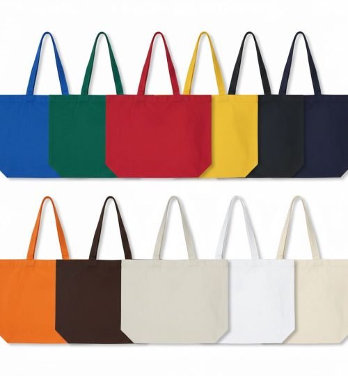 canvas cotton tote bag bottom gazette mix colors - cotton tote factory