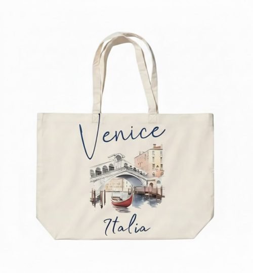 canvas cotton tote bag with bottom gazette digital print 1 - cotton tote factory