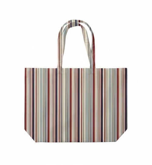 canvas cotton tote bag with bottom gazette screen print on natural 3 - cotton tote factory