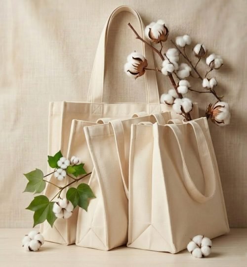 collection organic natural cotton tote bag with 3 side gusset - cotton tote factory