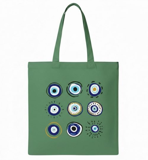 green black cotton tote bag with screen printing - Cotton Tote Factory