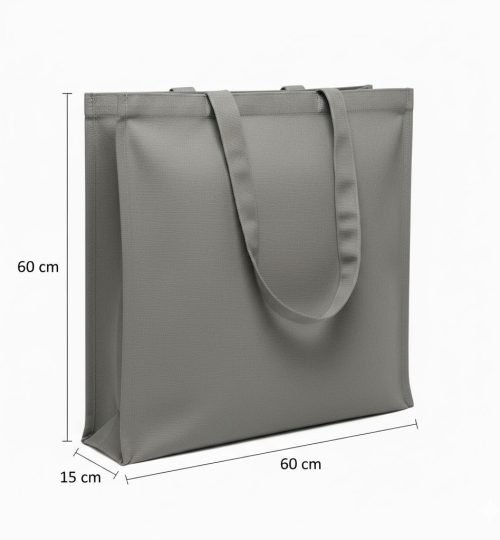 heavy canvas cotton bag 240gsm with 3 side gazette with measurement - cotton tote factory