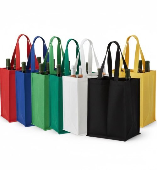 mix Color wine cotton bag 4 side gazette 280gsm - Cotton Tote Factory