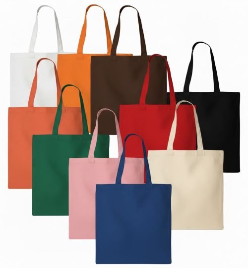 mix colors PLAIN COTTON TOTE BAG - COTTON TOTE FACTORY