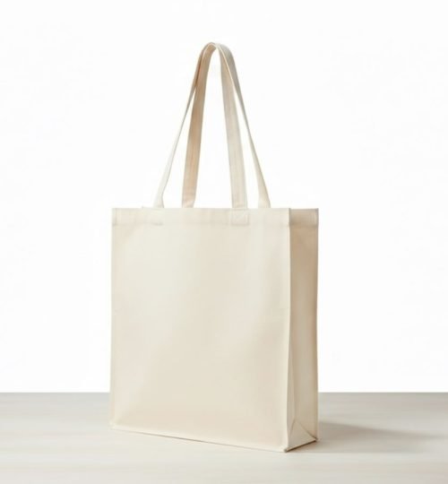natural canvas tote bag with side gazette - Cotton Tot Factory