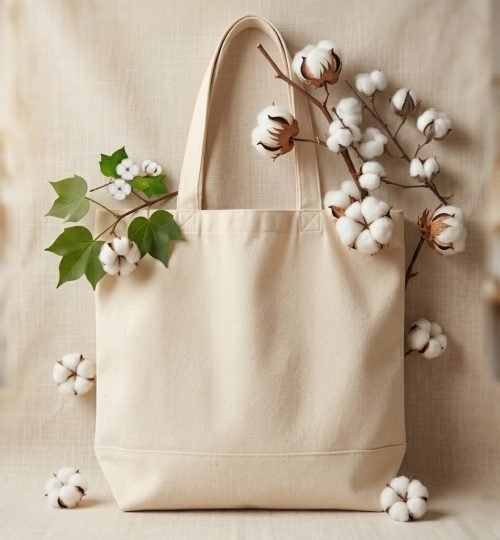 natural organic cotton tote bag with bottom - cotton tote factory