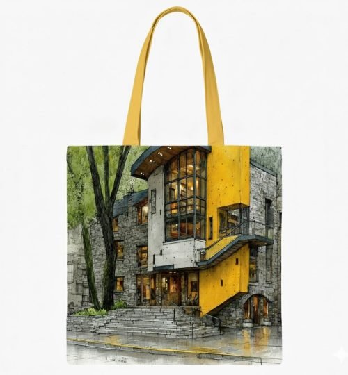 plain natural cotton tote bag with digital custom design 27 - Cotton Tote Factory