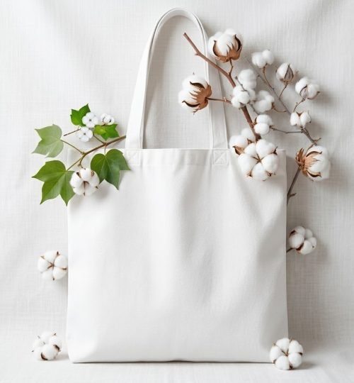 pure organic cotton canvas bag white color - cotton tote factory